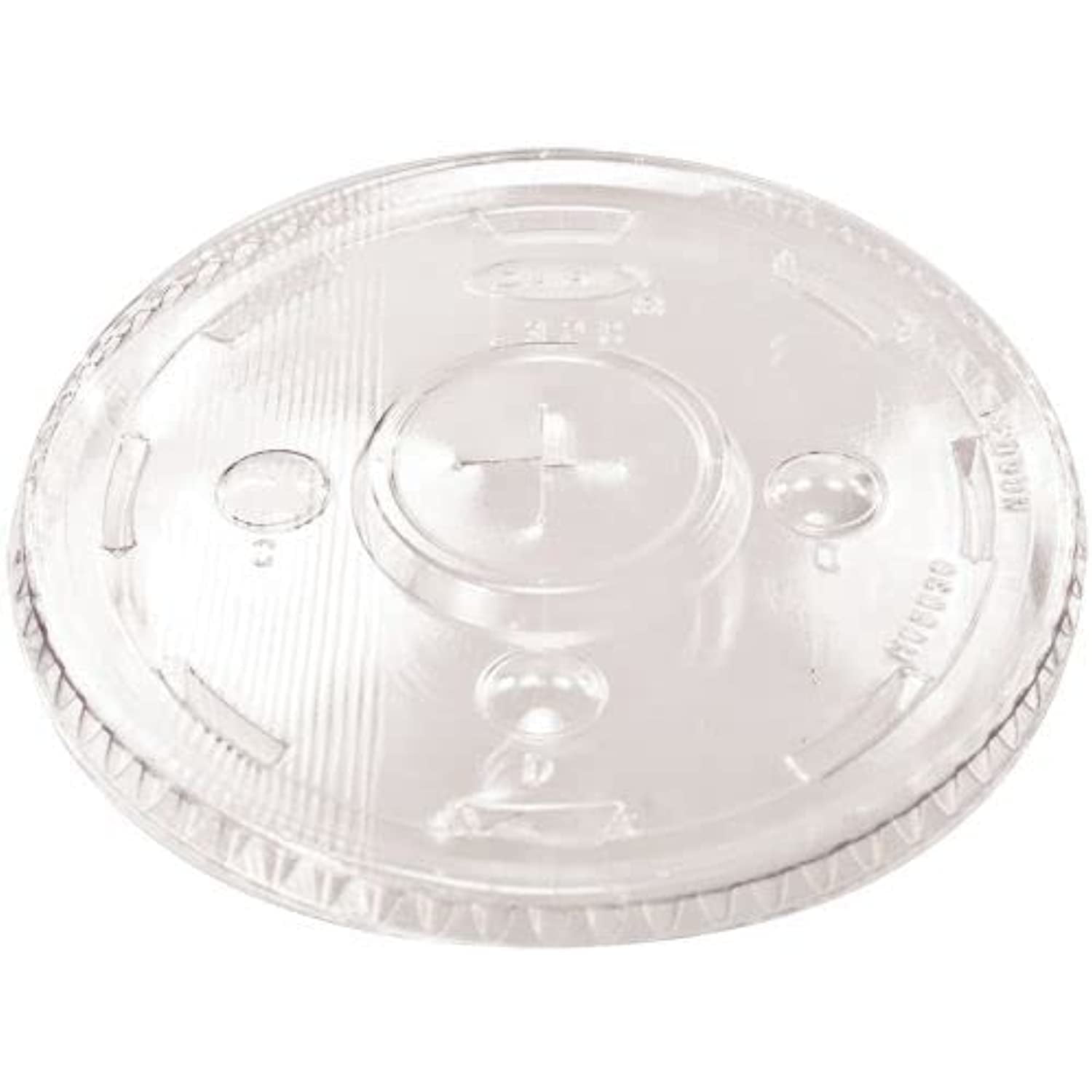 Choice Clear Plastic Flat Lid with Straw Slot - 32 oz. - 500/Case