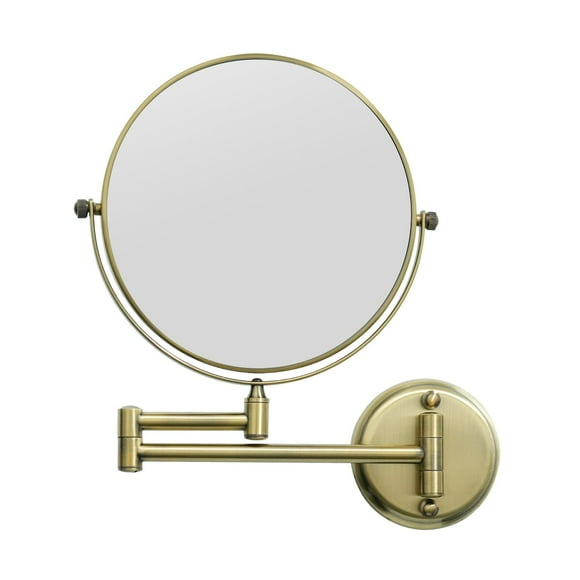 GuRun 8 Inch Antique Dual Sided Wall Mount Makeup Mirror with 10x Magnification,Bronze Finish M1306K(8in,10x)