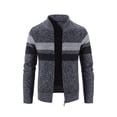 thumbnail image 1 of CEHVOM Chandail Tricoté à Col Roulé d'Hiver pour Homme à Fermeture Éclair, Manches Longues, Haut Manteau d'Extérieur, 1 of 4