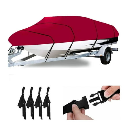 20-22ft Waterproof Boat Cover,210D Sunshade Case for V-Hull Fishing Ski Trailerable Boats