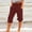 B153 Red womens capris for summer clearance under $5, variant on Women Capris Under $5! Cagogo Linen Capris for Women High Elastic Waisted Capri Pants with Pockets Summer Loose Casual Cropped Pants Cargo Pants for Hiking
