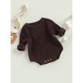 thumbnail image 3 of Bagilaanoe Newborn Baby Girl Boy Rompers Sweater Long Sleeve Knitted Bodysuits 3M 6M 9M 12M 24M Infant Autumn Winter One Piece Short Jumpsuit, 3 of 9