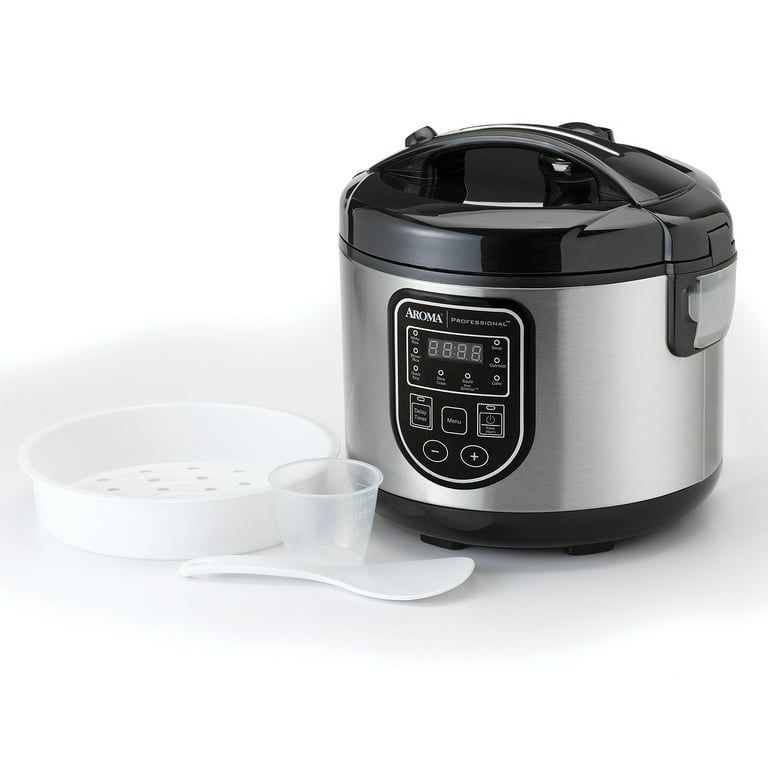 Aroma Stainless Steel Kitchen Food Steamer And Digital Rice Warmer Cooker 8  Cup 802405294554