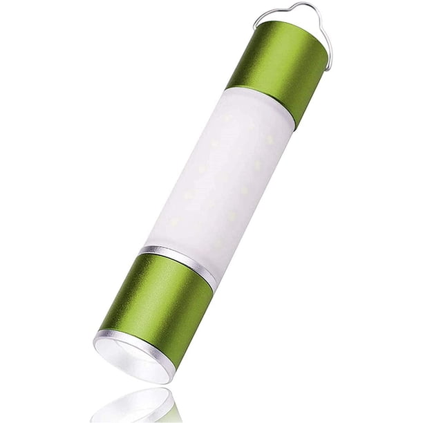 Luz LED para acampar, 6 modos de luz, recargable por USB, resistente al agua, linterna multifunción con puertos USB para emergencias, kits de supervivencia, senderismo, pesca y más verde Jormftte LRWJ834-1