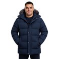 thumbnail image 2 of Wantdo Men's Big and Tall Jacket Padded Winter Coat Warm Waterproof Puffer Jacket Navy 3XL, 2 of 10