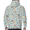 thumbnail image 7 of Lsque Tribal Animals Pattern Casual Men's Hoodie,Hooded Sweatshirt with Kangaroo Pocket,Pullover Hoodie-Small, 7 of 7