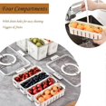 thumbnail image 4 of Snack Tray with Lid and Handle, Portable Box Snack Container Display Tray, 4 Partitions, 4 of 4