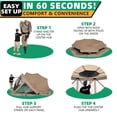 thumbnail image 6 of HOTEEL 15x15ft Outdoor Pop Up Gazebo for Camping, Screen Tent with Mosquito Netting, Waterproof, UV Resistant, Portable Carry Bag, Khaki, 6 of 11