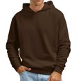 thumbnail image 1 of Gibobby Sudaderas hombre Sudadera Ligera con Capucha para Hombre sudadera con Bolsillo casual para Hombre(Marrón,CH), 1 of 4