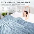 thumbnail image 6 of Elegear Revolutionary Cooling Blanket Queen, Absorbs Heat to Keep Body Cool for Night Sweats, Q-Max>0.5 Double Sided Stylish Lightweight Summer Cold Blankets for Hot Sleepers Blue 79" x 86", 6 of 7