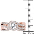 thumbnail image 4 of 1 Carat T.W. Diamond Bypass Halo 14kt Rose Gold Engagement Ring Set, 4 of 5