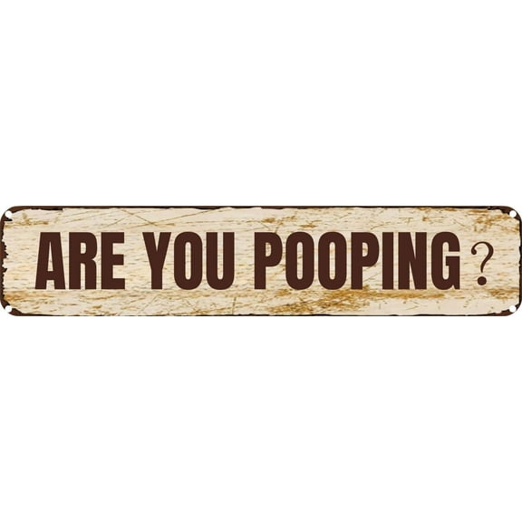 Vintage Tin Sign Retro Metal Wall Decor Are You Pooping Rustic Aluminum Plaque for Home,Bar,Kitchen,Garage,Man Cave 4x16 Inch