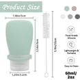thumbnail image 2 of 5Pcs Squeeze Salad Dressing Bottles, Leakproof Mini Sauce Condiment Bottles with Bandage and Dressing to Go for Lunch, Portable Salad Dressing Container with 2Pcs Cleaning Brush(2OZ), 2 of 7