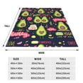 thumbnail image 5 of Bingfone Avocado Love Print Flannel Fleece Blanket Throw Blanket For Bed,Sofa,Couch,Travel,Camping(50"X40"), 5 of 9