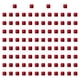 thumbnail image 1 of 100 bloques de cubos acrílicos, bloques de construcción educativos de lados, juego de mesa de aprendizaje, juguetes de entrenamiento sensorial rojo, 1 of 8