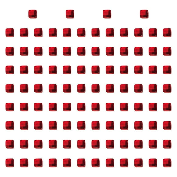 Milaget 100 Pcs Blocs de Cubes en Acrylique, Blocs de Construction Éducatifs Jeu de Société d'Apprentissage à Six Faces, Jouets d'Entraînement Sensoriel pour l'Imagination Rouge