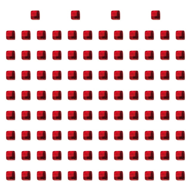 MERIGLARE 100Pcs Acrylic Cubes Blocks, Building Blocks Educational Six Sided Learning Board Game, Sensory Training Toys for Imagination red