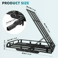 thumbnail image 2 of Hitch Cargo Carrier 500lbs Capacity Aluminum Luggage Carrier Rack - Collapsible Black 50x28.3x5.1 Inch with Adjustable Stabilizer for SUV Pickup, 2 of 8