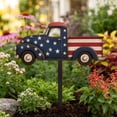 thumbnail image 4 of 4th of July Decoration Metal Yard Stake, 12" Outdoor Garden Decor Rustproof Metal Ornament for Patio Front Porch Flag Memorial Day Veterans Day Holiday Decorations, 4 of 8