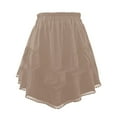 thumbnail image 4 of RUTAYY Women Ladies Pleated Layered High Waist Mini Skirt Solid Color Casual Travel Skirts, 4 of 4