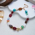thumbnail image 5 of NICKSUN Boho Vintage Contrast Color Resin Beaded Choker Necklace, Irregular Multicolor Stone Collar Jewelry, Ethnic Exotic Vacation Statement Necklace, 5 of 7
