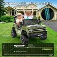 thumbnail image 6 of VIBESPARK 24 Volt Ride on Toys, 2-Seater Ride on Cars with Remote Control, 2WD/4WD Switchable Electric Car for Kids w/ Bluetooth, 800W Power Car Wheels, Music, MP3, Suspension, Green, 6 of 9