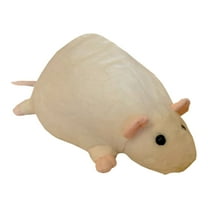 13.7" Rat Plush Pillow - Super Soft Stuffed Animal Cuddle Pillow for Bed & Sofa, Cute Room Decor, Adorable Plushie Toy Gift for Kids, Teens and Adults