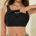 thumbnail image 4 of Tank Tops Women Round Neck Camisole Built In Bra Basic Wirefree Sleeveless Womens Camisole Black L, 4 of 5