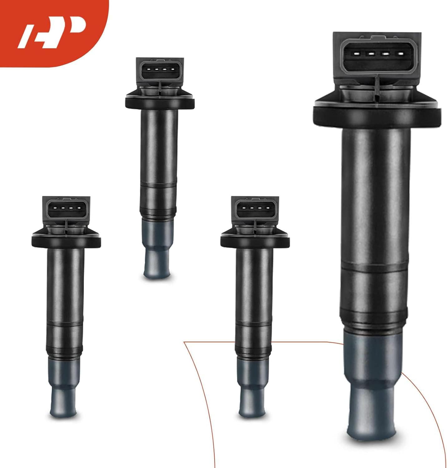 A-Premium Ignition Coils Pack Replacement for Toyota Echo 2000-2005 Prius Yaris XA XB I4 1.5L 1NZ-FE 9091902240 UF316 4-PC Set