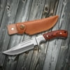 Personalized Saw Mountain Wood Handle Fix Blade Knife