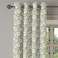 thumbnail image 2 of Ambesonne Floral Grommet Curtain, Blooming Feminine Design, 50" x 108", Ivory Tan Blue Grey, 2 of 6