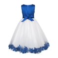 thumbnail image 4 of Girls Dress Blue Flower Tulle Wedding Pageant Bridesmaid Kids Clothes 2-3 Years, 4 of 4