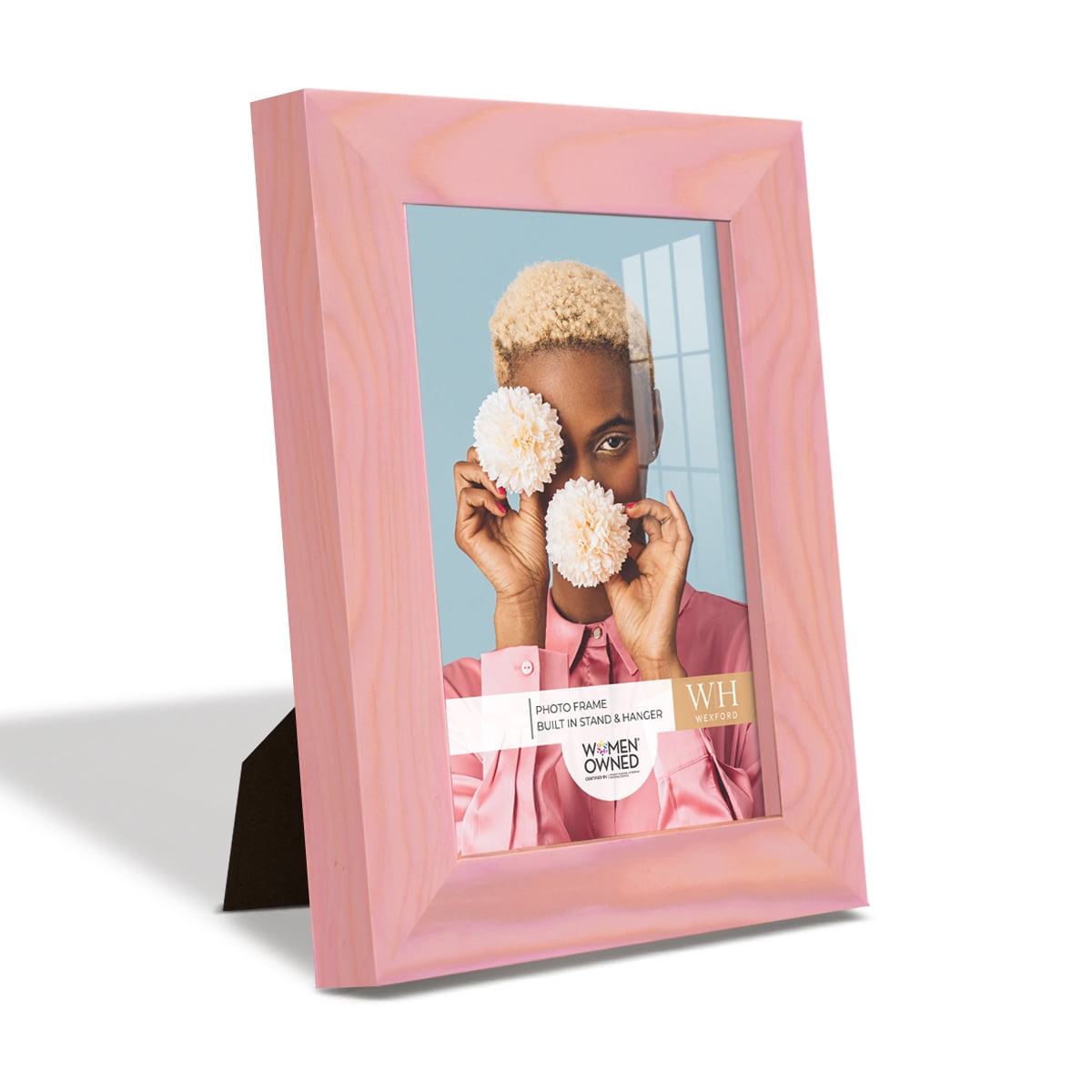 Woodgrain 3.5 in. x 5 in. Sunset Pink Picture Frame