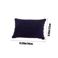thumbnail image 3 of Inflatable Pillow, Staron 2026 Plush Rectangular Napping Camping Cushion, Portable PVC Travel Pillow with Center Concave Design for Neck Support, Dark Blue, 3 of 7