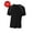 BLACK/ GRAPHITE, variant on JustBlanks Mens Moisture Wicking Athletic Performance Crew Spartan Color Block Short Sleeve