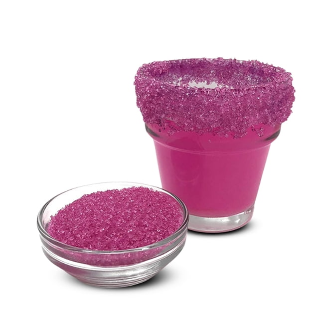Azúcar de cóctel rosa Snowy River – Rimmer de cóctel rosa de color natural certificado Kosher (cristal mediano de 1 libra)