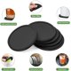 thumbnail image 1 of Juego de 6 posavasos de silicona negra para vasos de vidrio, tazas de café, botellas, latas para proteger las mesas de escritorio de la humedad y el calor Fason WRMH-59, 1 of 6