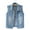 Light Blue, variant on Turilly Women Spring and Autumn Coats Solid Sleeveless Denim Jacket Outerwear