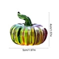 thumbnail image 6 of Hand-Blown Glass Pumpkin Figurine, Transparent Fall Harvest Tabletop Decor for Thanksgiving Home, 6 of 6