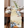 thumbnail image 2 of Table Runners 72 Inches Long Dress Scarves, Orange Blue Pumpkins Fall Farmhouse Kitchen/Dining Table Runner, Coffee Tablerunners, Thanksgiving Eucalyptus Floral 13x72 Inch, 2 of 7