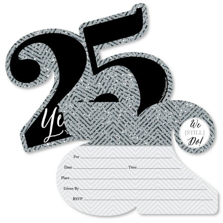 40th Wedding Anniversary Invitations - We Still Do - 25th Wedding Anniversary - Shaped Fill-In Invitations - Anniversary Party Invitations - Set of 12
