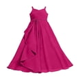 thumbnail image 5 of HAYIMI Child Girls A-Line Dress Junior Bridesmaid V-Neck Flowy Chiffon Maxi Dresses Wedding Party Pageant Gown Adorable Special Occasion Back To School Swing Flowy Kids Sundress, 5 of 5