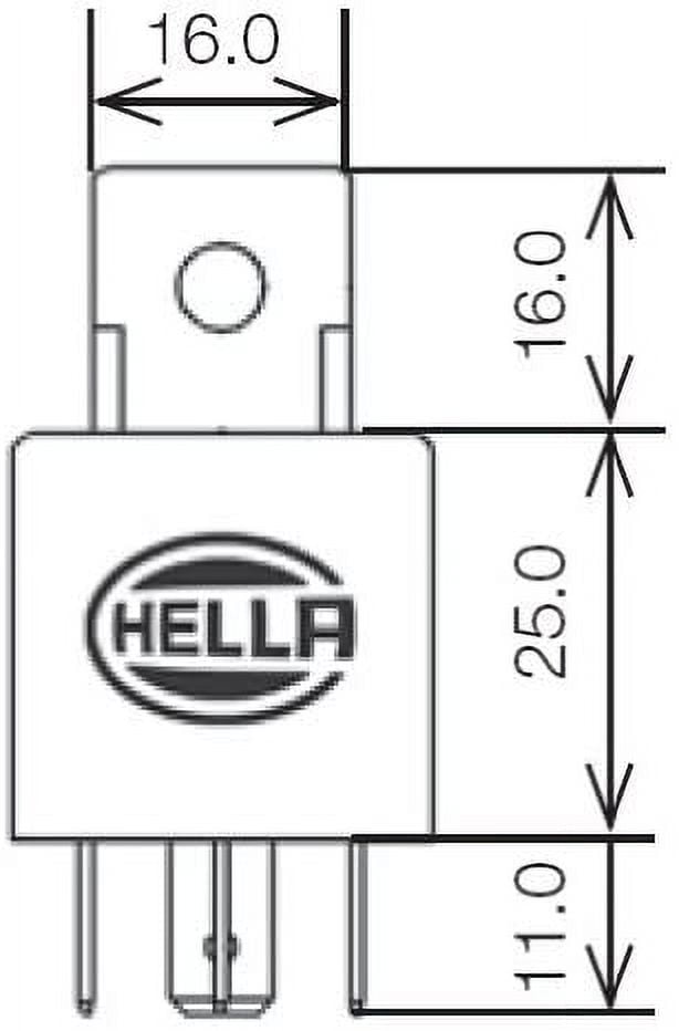Hella 965400031 Black 24V 30 Amp Mini ISO SPST Relay with Bracket