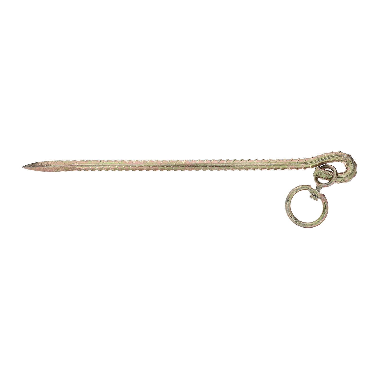 MOKKHNB Outdoor Dog Stake Spiral Ground Anchor Golden Deformed Steel