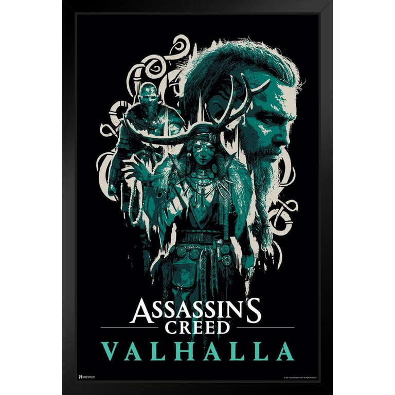 Assassins Creed Valhalla Merchandise Illustrated Art Video Video Gaming Gamer Collectibles Viking Eivor Varinsdottir Art Stand or Hang Wood Display 9x13 - Walmart.com