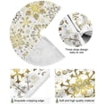 thumbnail image 2 of FMSHPON Christmas Patter Golden Snowflakes Xmas Christmas Tree Skirt Stand Mat for Holiday Party Decoration Indoor Outdoor 48 inches, 2 of 6