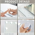 thumbnail image 4 of Fenchilin 23''x18'' Vanity Mirror with Lights Tabletop Wall Mount Tabletop Metal White, 4 of 10