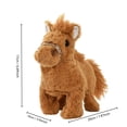 thumbnail image 3 of Interactive Pony with Motion and Sound, Adorable Brown White Plush Toy Animal with Easy Activation Button Electric Walking Horse Plush Toy, 3 of 6