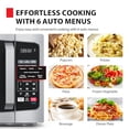 thumbnail image 3 of Horno microondas pequeño TOSHIBA ML-EM09PA(SS) con 6 menús automáticos, función de silencio y bloqueo para niños, iluminación LED, ideal para apartamentos y dormitorios, 0.9 pies cúbicos, plato girat, 3 of 5