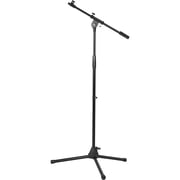 الموسيقيون الذين يرتدون الميكروفون حامل ثلاثي الأرجل مع ذراع التلسكوب الأسود
